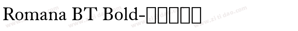 Romana BT Bold字体转换